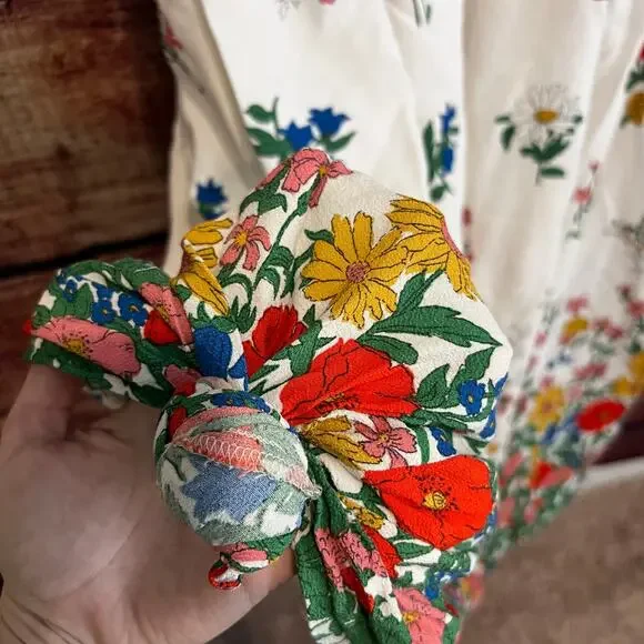 Boden Tessa Maxi Dress Size 20/22 Floral Spring Wrap Cottagecore Church Viscose - Picture 6 of 10